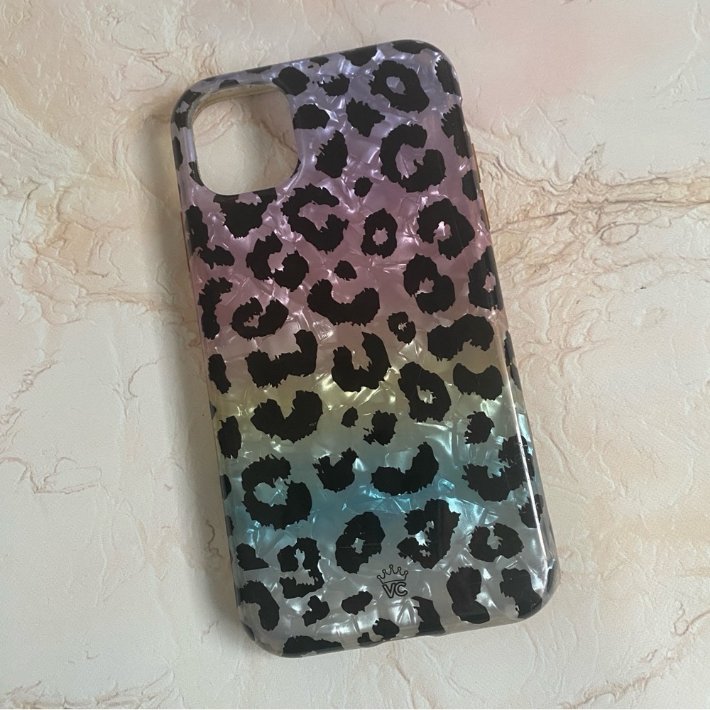 Velvet Caviar Rainbow Leopard Print iPhone 11 Case - Picture 2 of 3